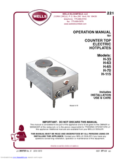 Bloomfield H-65 Operation Manual