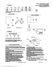 Bloomfield SS-206TD Installation Instructions