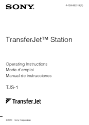 Sony TransferJet Station TJS-1 Operating Instructions Manual