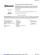 Bluetrek UFO Supplementary Manual