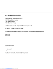 Bluetrek Surface Sound Compact User Manual