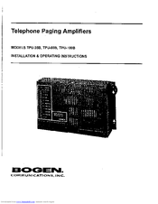 Bogen TPU-35B Manuals | ManualsLib
