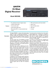 Bogen RM-350D Specifications