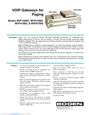 Bogen MultiVOIP MVP130BG Specifications