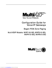 Bogen MultiVOIP MVP130BG Configuration Manual