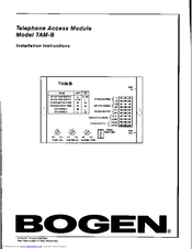 Bogen TAM-B Installation Instructions Manual