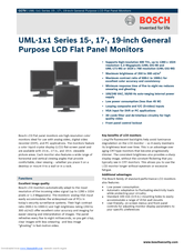 Bosch UML-191 Specifications