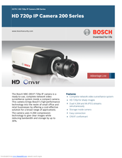 Bosch NBC-225-P Specifications
