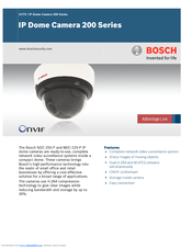 Bosch NDC-225-PI Specifications