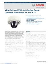 Bosch FlexiDomeXT+ VDM-355V03-20 Specifications