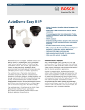 Bosch AutoDome Easy II IP Specifications