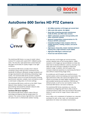 Bosch AutoDome VG5-825-ETEV Specifications