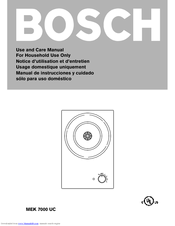 Bosch MEK7000UC Use And Care Manual