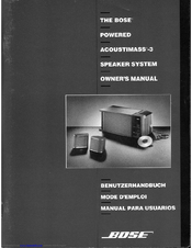 Bose Acoustimass 3 Powered Owner's Manual