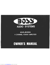 Boss Audio Systems AVA-240A Connecting