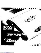 Boss Audio Systems Chaos C3000D User Manual