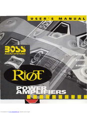 Boss Audio Systems Riot R1400D User Manual