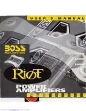Boss Audio Systems Riot R3000D User Manual