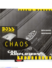 Boss Audio Systems Chaos REV-3000D User Manual