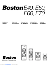 Boston Acoustics E70 Installation Instructions Manual