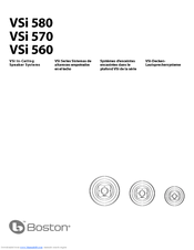 Boston Acoustics VSi 570 Installation Instructions Manual