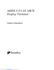 Boundless ADDS 3153 LF ASCII Manual To Operations