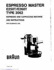 Braun Expresso Master E250T/E260T 