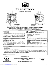 Breckwell G2200DV Installation Manual
