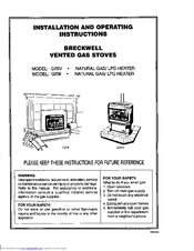 Breckwell G29V Installation And Operating Instructions Manual