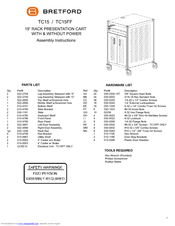 Bretford TC15FF Assembly Instructions Manual