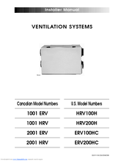 Broan Hrv100h Manuals Manualslib