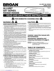 NuTone QS142 User Manual