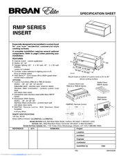 NuTone RMIP45 Specification Sheet