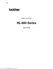 Brother HL-660PS User Manual