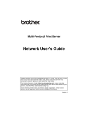 Brother 8050N - B/W Laser Printer Network User's Manual
