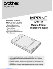 Brother MW120 - m-PRINT B/W Direct Thermal Printer Owner's Manual