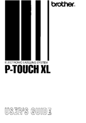 Brother P-Touch XL User Manual