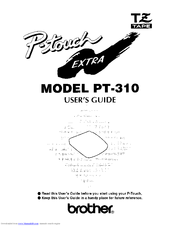 Brother P-touch Extra PT-310 User Manual