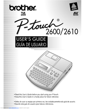 Brother P-touch PT-2610 User Manual