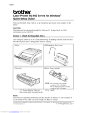 Brother WL-660 Series Quick Setup Manual
