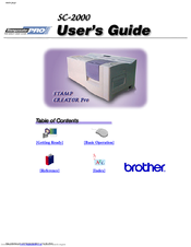 Brother Stamp Creator Pro SC-2000 User Manual