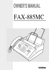 Brother IntelliFAX 885MC Owner's Manual