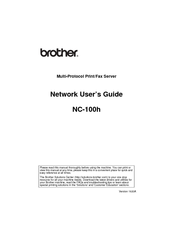 Brother NC-100h Network User's Manual