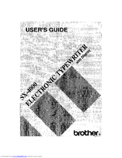 Brother SX-4000 User Manual