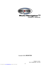 Brunton Multi-Navigator Owner's Manual