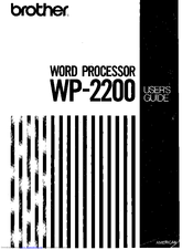 Brother WP-2200 User Manual