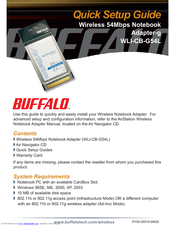 Buffalo AirStation WLI-CB-G54L Quick Setup Manual