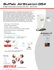 Buffalo AirStation WLI3-TX1-G54 Brochure & Specs