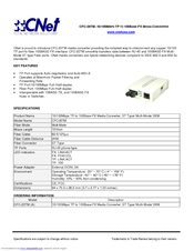 CNet CFC-20TM Specifications