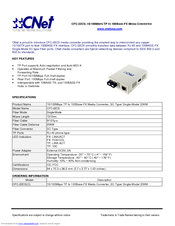 CNet CFC-22CS Specifications